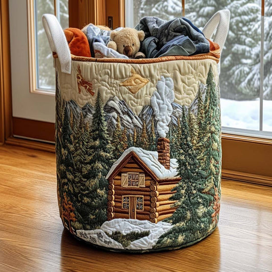 Tranquil Cabin Quilted Laundry Basket NCU0NNT1610