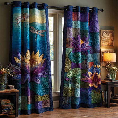 Tranquil Dragonfly Quilted Curtains NCU0NNT2560