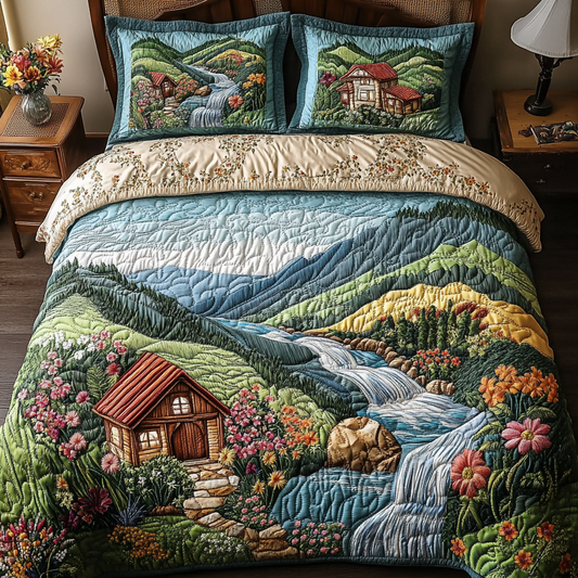 Tranquil Escape 3-Piece Quilted Bedding Set NCU0NVH344