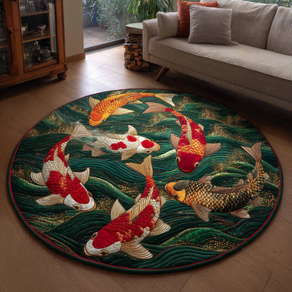 Tranquil Koi Quilted Round Mat NCU0DV1233