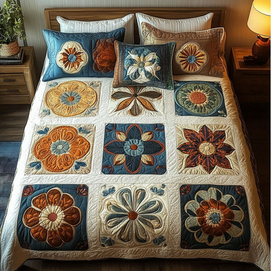 Tranquil Mandala 3-Piece Quilted Bedding Set NCU0PTT551