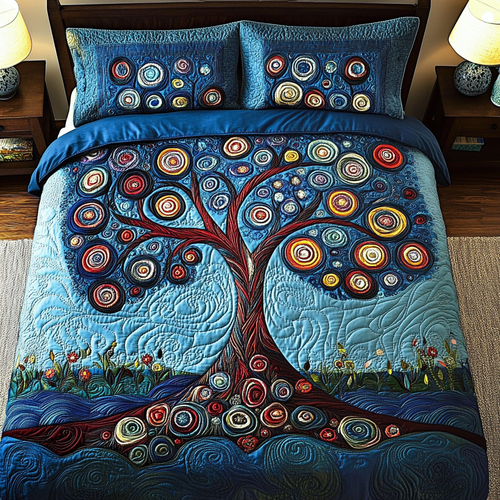 Tranquil Nature 3-Piece Quilted Bedding Set NCU0NVH387