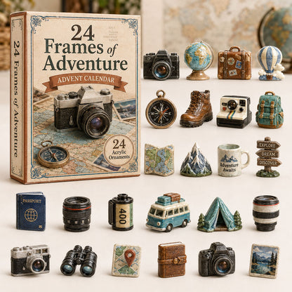 CHRISTMAS KICKOFF 40% OFF - Travel Photography Advent Calendar 2026 - 24-Day Festive Countdown, Acrylic Charms Blind Box - Gift For Photography Lovers AC0TH009