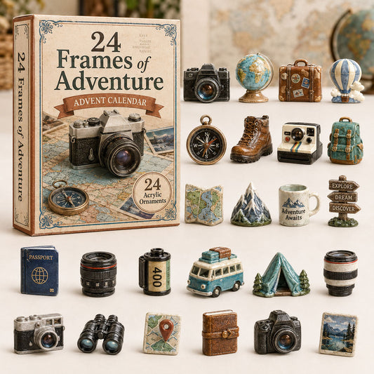 CHRISTMAS KICKOFF 40% OFF - Travel Photography Advent Calendar 2026 - 24-Day Festive Countdown, Acrylic Charms Blind Box - Gift For Photography Lovers AC0TH009