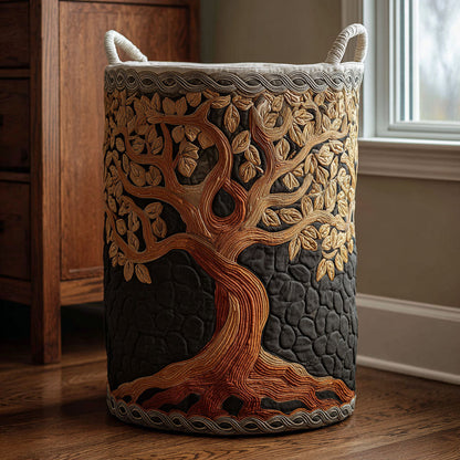 Tree Haven Quilted Laundry Basket NCU0DDK2129