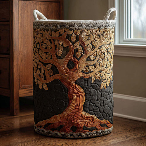 Tree Haven Quilted Laundry Basket NCU0DDK2129