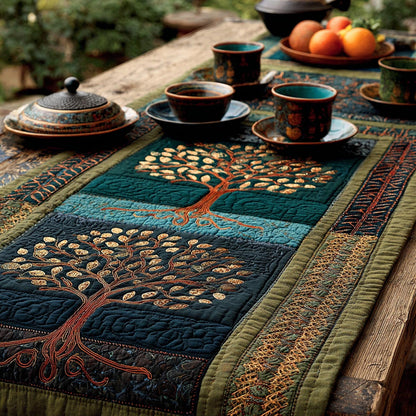 Tree Of Wisdom Quilted Table Runner NCU0DV1839