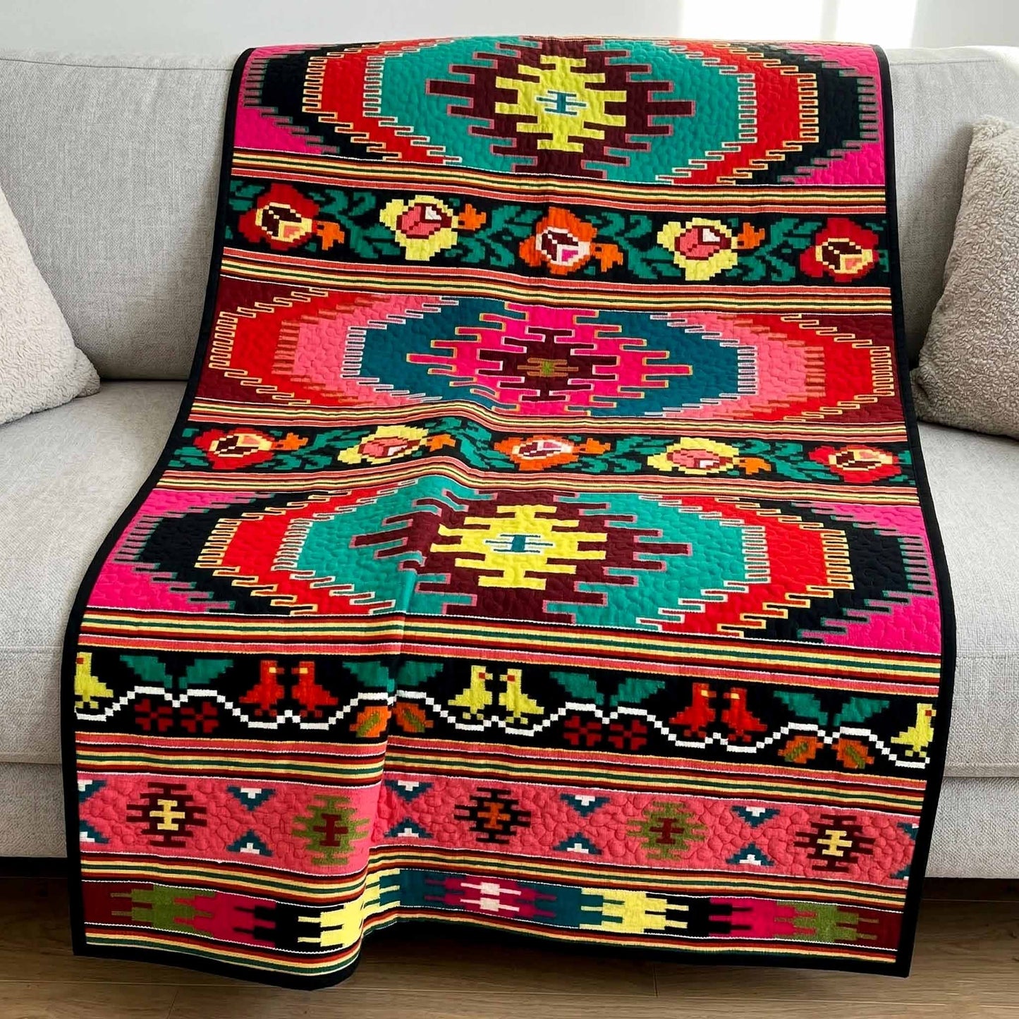 Tribal Echo Quilted Blanket NCU0NXD1755