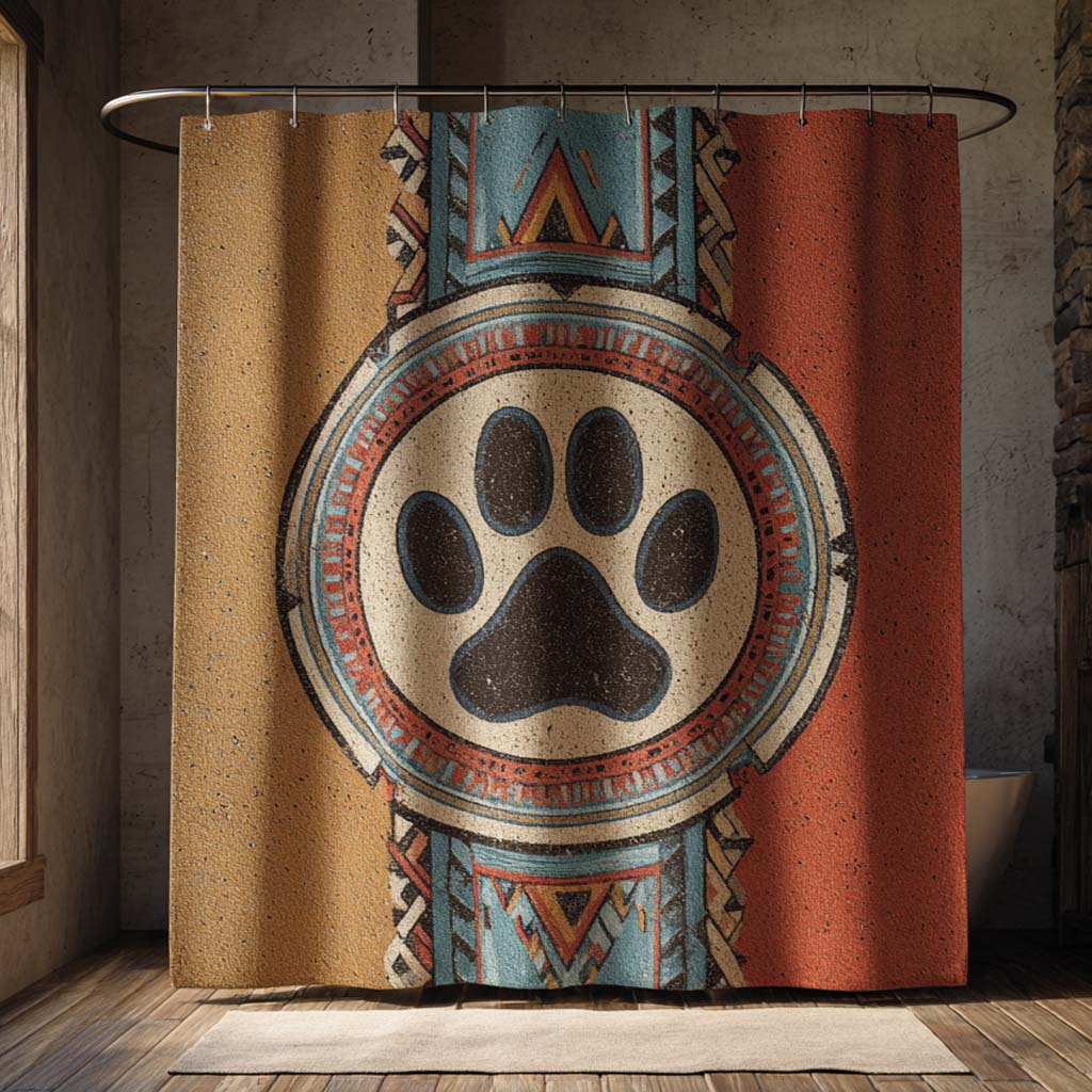 Tribal Emblem Shower Curtain NCU0NXD1436