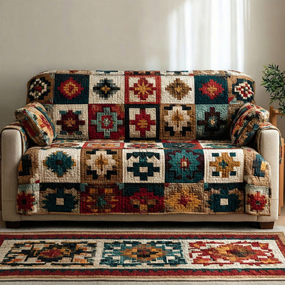 Tribal Harmony Quilted Sofa Cover NCU0LDH512