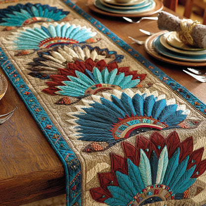Tribal Headdress Pride Quilted Table Runner NCU0NTD831