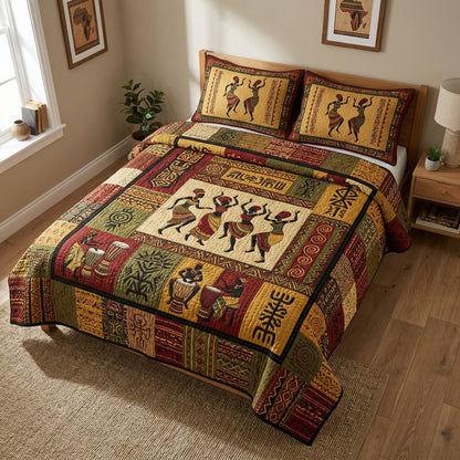 Tribal Heritage 3-Piece Quilted Bedding Set NCU0NTD1844