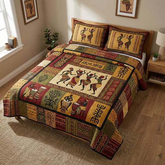Tribal Heritage 3-Piece Quilted Bedding Set NCU0NTD1844