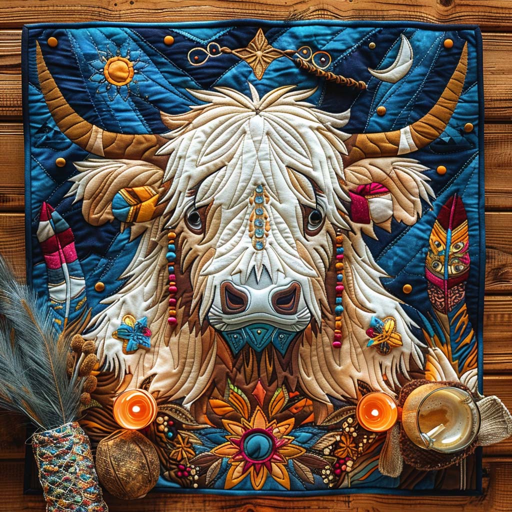 Tribal Highland Quilted Table Topper NCU0DQQ107