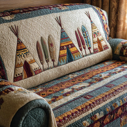 Tribal Horizon Quilted Sofa Cover NCU0DV1770