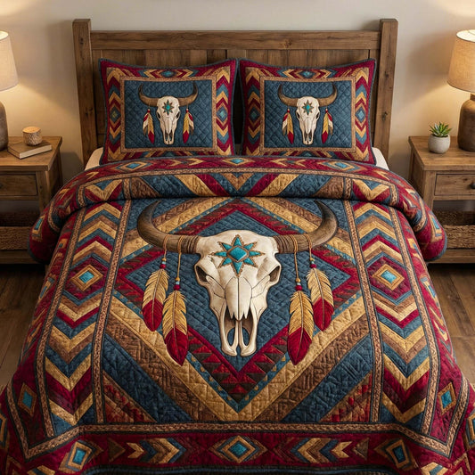 Tribal Majesty 3-Piece Quilted Bedding Set NCU0NXD1605