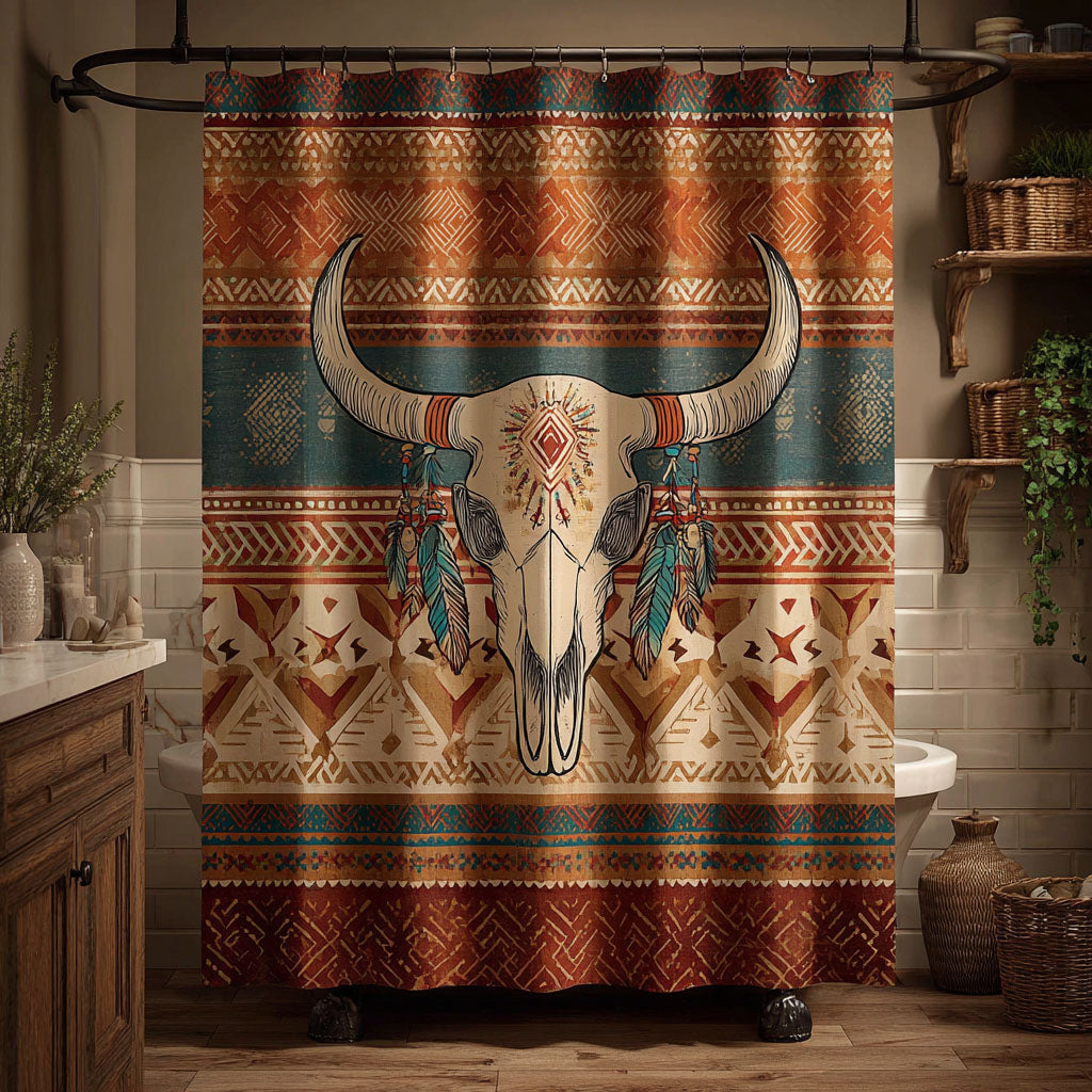 Tribal Skull Shower Curtain NCU0DDK2356