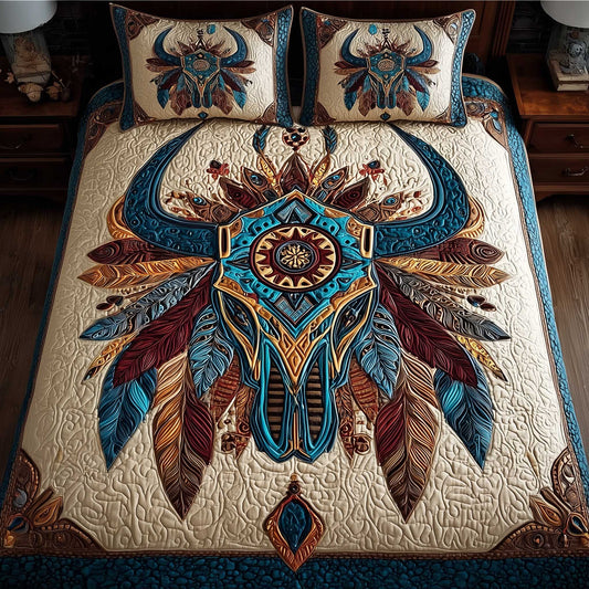 Tribal Spirit 3-Piece Quilted Bedding Set NCU0HTT174