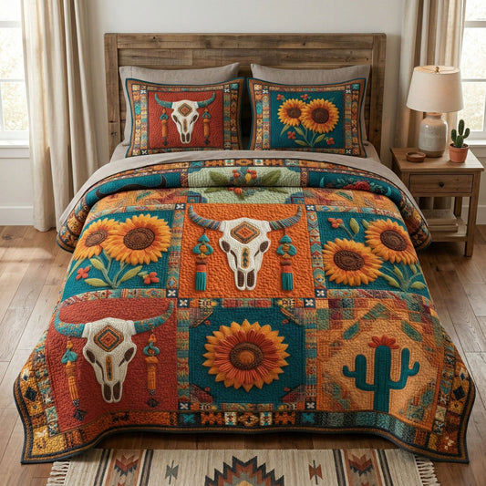 Tribal Spirit 3-Piece Quilted Bedding Set NCU0NTD1686