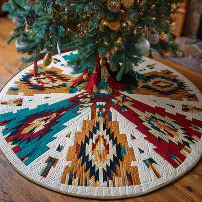 Tribal Spirit Wheel Quilted Tree Skirt NCU0NXD1025