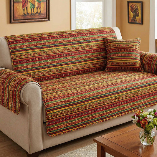 Tribal Stripe Quilted Sofa Cover NCU0NXD1803