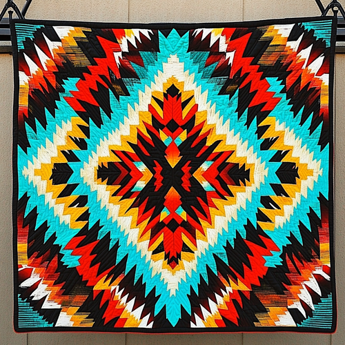 Tribal Sunrise Quilted Blanket NCU0DK984