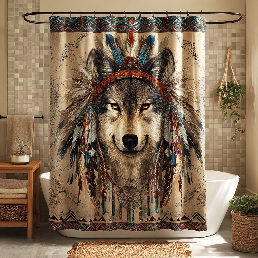 Tribal Wolf Soul Shower Curtain NCU0NTV886
