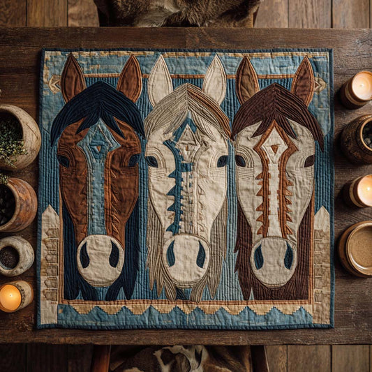 Triple Stallion Power Quilted Table Topper NCU0NXD102