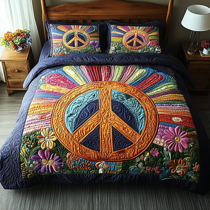 Trippy Peace Duvet Cover Set NCU0DV239