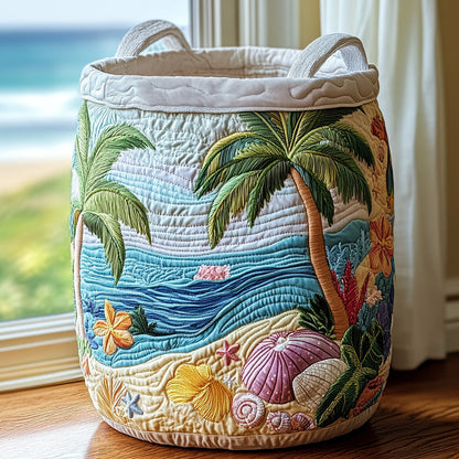Tropic Haven Quilted Laundry Basket NCU0QN021