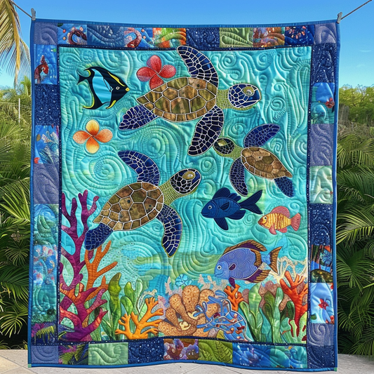 Tropical Reef Retreat Quilted Blanket NCU0NT113