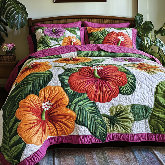 Tropical Bloom Duvet Cover Set NCU0NVH475
