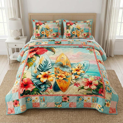 Tropical Dream 3-Piece Quilted Bedding Set NCU0DQQ0821