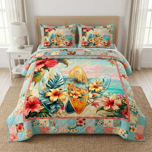 Tropical Dream 3-Piece Quilted Bedding Set NCU0DQQ0821