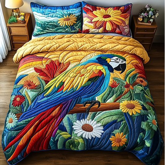 Tropical Echo 3-Piece Quilted Bedding Set NCU0DDK150