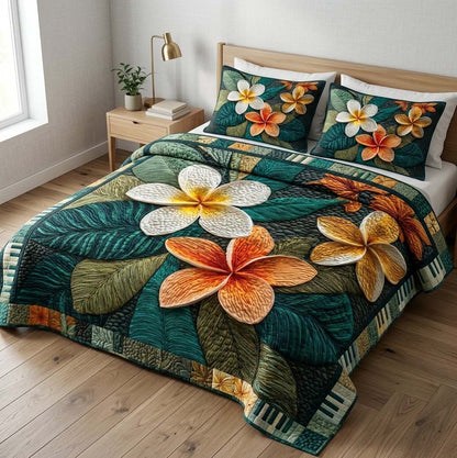Tropical Elegance 3-Piece Quilted Bedding Set NCU0DQQ0844