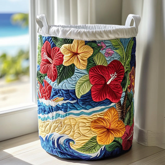 Tropical Flame Quilted Laundry Basket NCU0PVL485