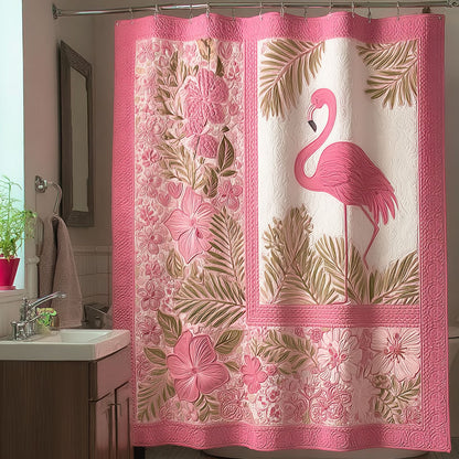 Tropical Flamingo Shower Curtain NCU0NTD1472
