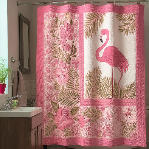 Tropical Flamingo Shower Curtain NCU0NTD1472