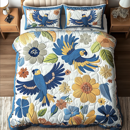 Tropical Flight 3-Piece Quilted Bedding Set NCU0NVH737