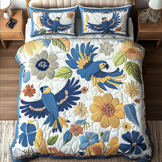 Tropical Flight 3-Piece Quilted Bedding Set NCU0NVH737