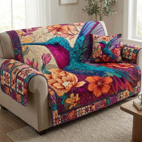 Tropical Garden Glow Quilted Sofa Cover NCU0DQQ0508