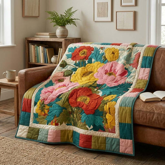 Tropical Garden Quilted Blanket NCU0DQQ0555