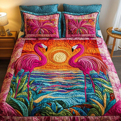 Tropical Glow 3-Piece Quilted Bedding Set NCU0NNT1814