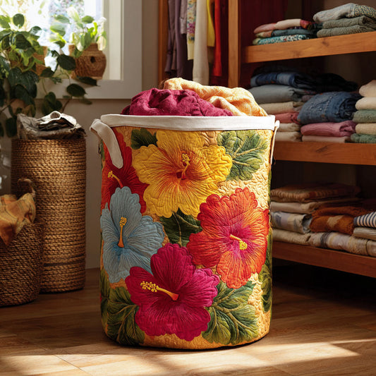 Tropical Glow Quilted Laundry Basket NCU0NTV159
