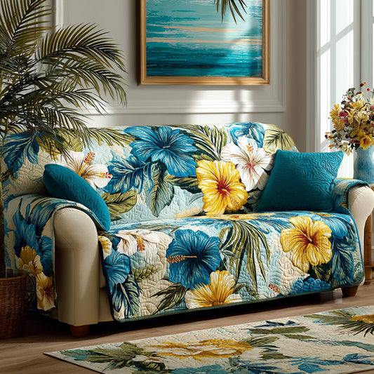 Tropical Haven Quilted Sofa Cover NCU0LDH446