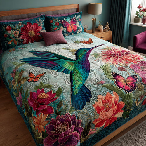 Tropical Jewel Bird Quilted Blanket NCU0LDH783