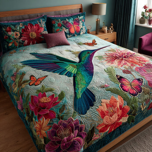 Tropical Jewel Bird Quilted Blanket NCU0LDH783