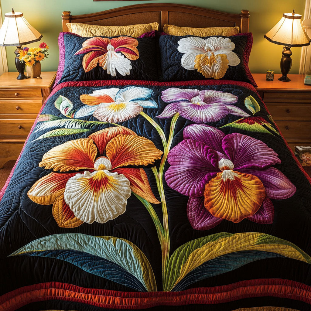 Tropical Orchid Delight Duvet Cover Set NCU0PTT358