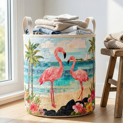 Tropical Patchwork Quilted Laundry Basket NCU0NNT2989